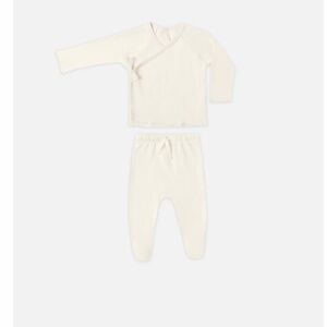 Quincy Mae Cream Kids Matching Set, 0-3 Months